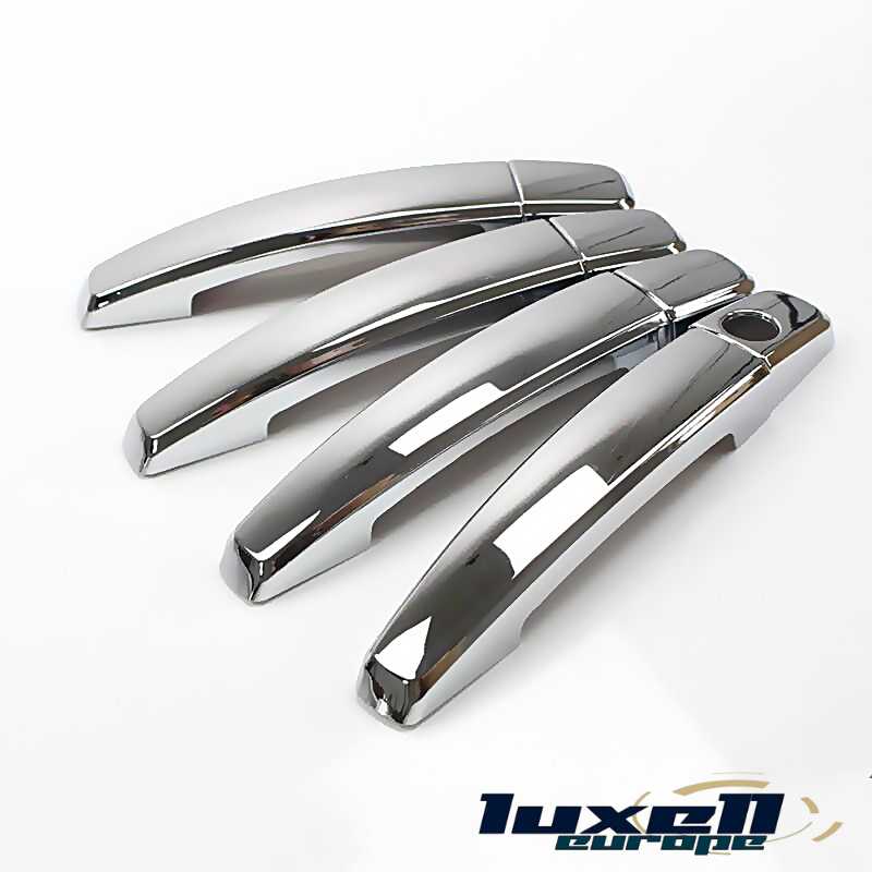 Stainless Steel Door Handle Covers for Chevrolet Captiva, Epica, Trax - Set of 8, 4 Doors - Luxell Europe