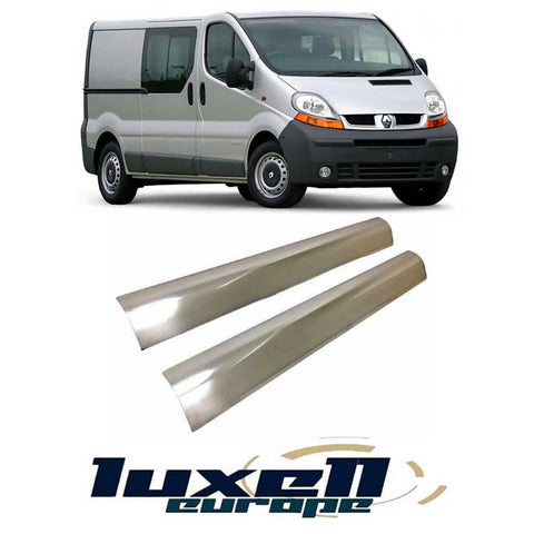 Stainless Steel Door Sill Scratch Guard for Vauxhall Opel Vivaro / Renault Trafic 2001-2014 - Luxell Europe