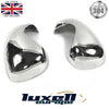 Stainless Steel Wing Mirror Cover Caps - 2 Pieces for Vauxhall Vivaro, Renault Trafic, Nissan Primastar (2001 - 2014) - Luxell Europe