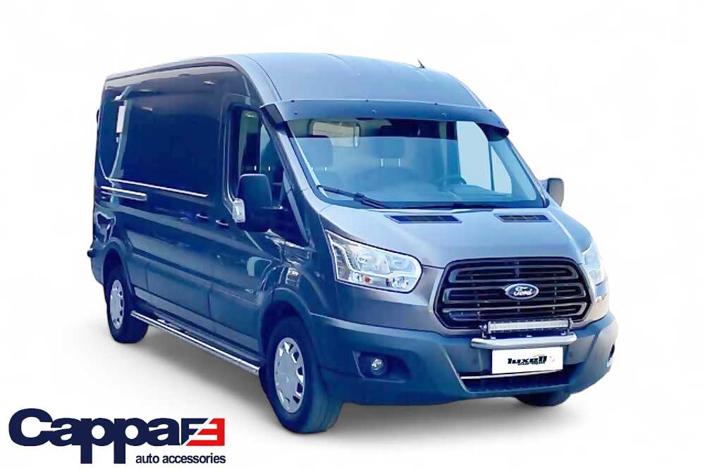 Sun Visor Black Dark Acrylic for Ford Transit MK8 2014-2022 (5mm Thickness) - Luxell Europe