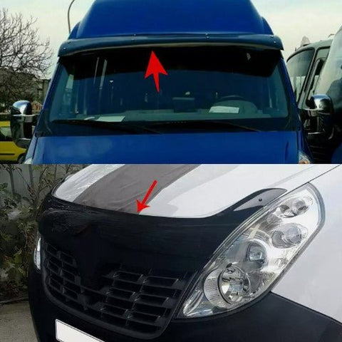 Sun Visor & Bonnet Protector Stone Deflector 2 Pcs FITS R. Master 2014 - 2018 - Luxell Europe