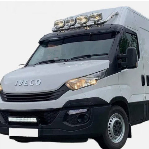 Sun Visor Solid Black Acrylic for Iveco Daily 2014 - 2018 (5mm Thickness) - Luxell Europe