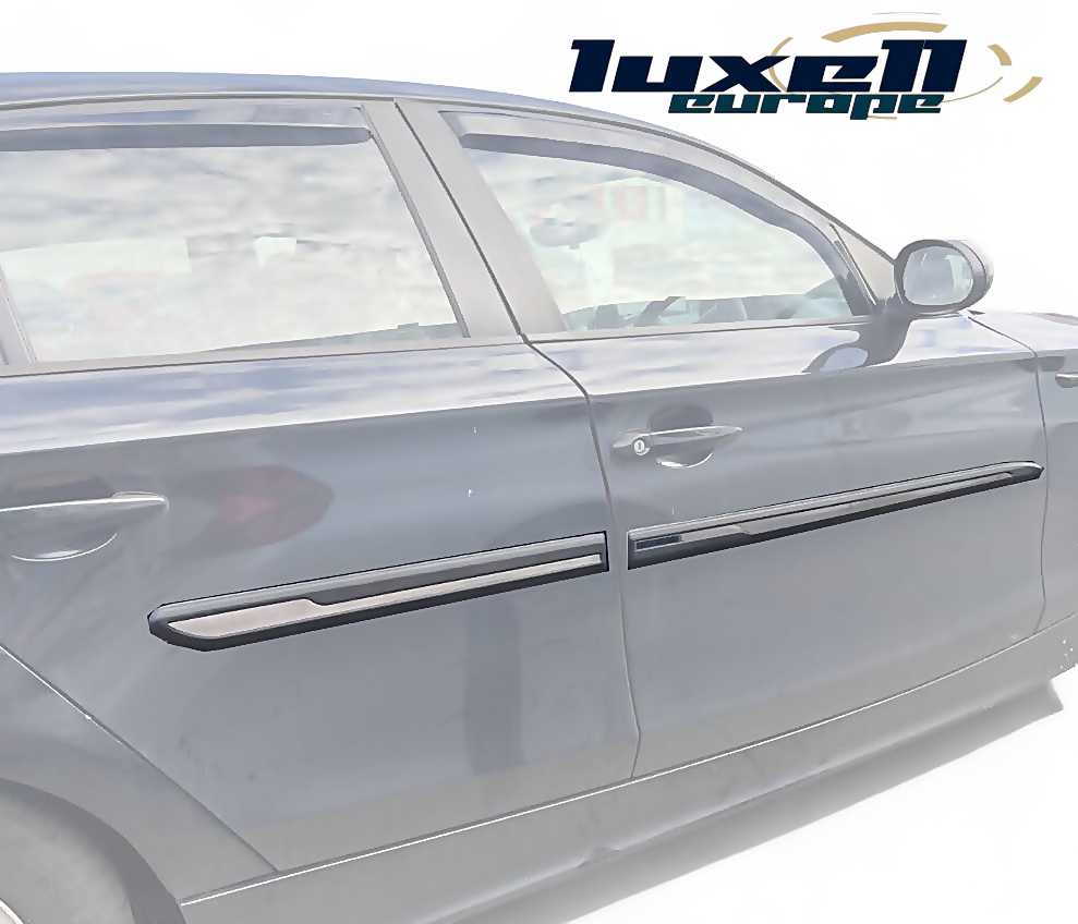 Universal ABS and Chrome Side Door Protector Streamer Strips 4 Pieces (60-99cm) - Luxell Europe
