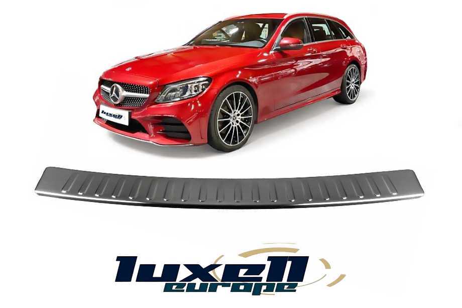 Upgrade Your Mercedes W205/S205 2014-2021 with Chrome Rear Bumper Protector Scratch Guard - Luxell Europe