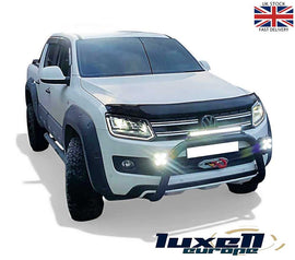 VW Amarok Bonnet Protector Stone Deflector – 2010–2022 – Dark Smoke Acrylic – Scratch & Stone Guard - Luxell Europe