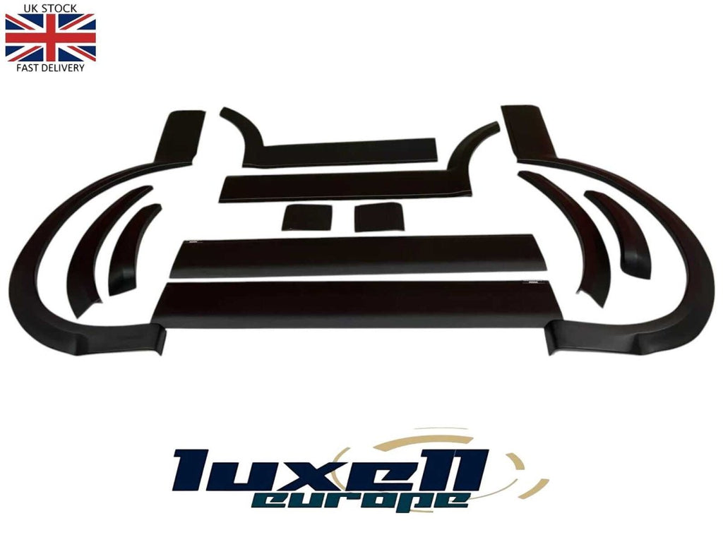VW T5/T5.1 Transporter 2003–2015 LWB Black ABS Fender Flares & Wheel Arches - Luxell Europe