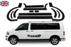 VW T5/T5.1 Transporter 2003–2015 LWB Black ABS Fender Flares & Wheel Arches - Luxell Europe