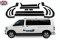 VW T5/T5.1 Transporter 2003–2015 LWB Black ABS Fender Flares & Wheel Arches - Luxell Europe