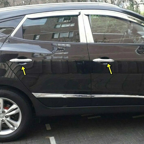 %50 OFF ! Fits Hyundai iX35 2010-2015 Sensor System Chrome Door Handle Cover 8 Pcs 4 Door - Luxell Europe