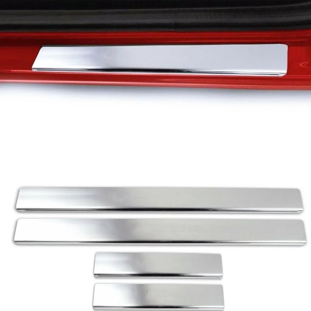 %50 OFF ! Fits Peugeot 206 / 206+ 1998-2012 Chrome Door Sill Scratch Protector Trim 4 Pcs - Luxell Europe