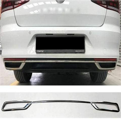 %50 OFF ! Fits VW Passat B8.5 Saloon 2018-2022 Chrome Exhaust Deflector Frame Trim 3 Pcs - Luxell Europe