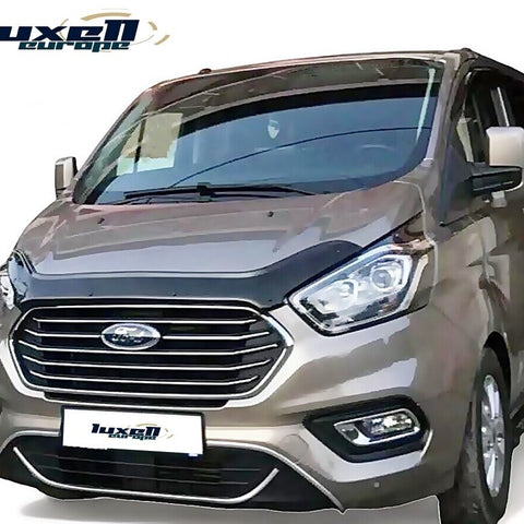 Black Bonnet Protector Stone Bug Deflector FITS Transit Tourneo Custom 2018-2022 - Luxell Europe