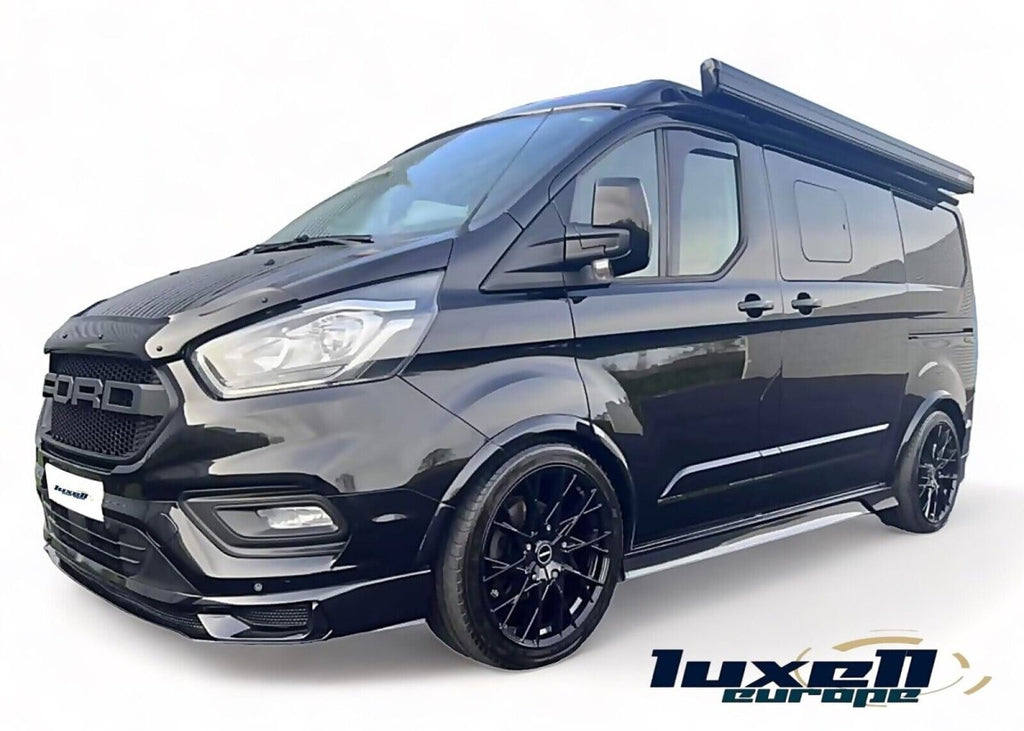 Black Bonnet Protector Stone Bug Deflector FITS Transit Tourneo Custom 2018-2022 - Luxell Europe