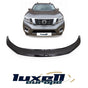 GLOSS BLACK BONNET WIND STONE DEFLECTOR PROTECTOR FOR NISSAN NAVARA D23 2014-2021