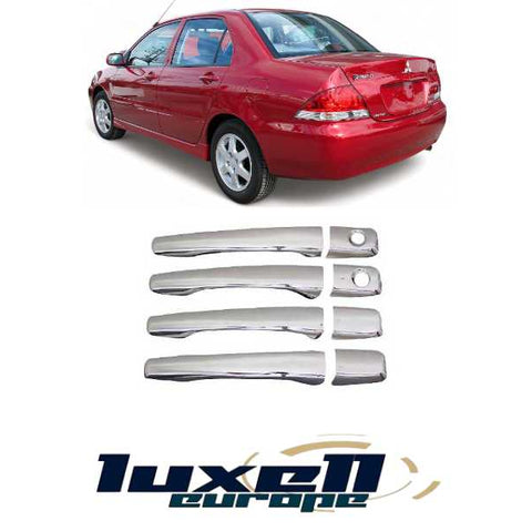 Chrome Door Handle Cover 4 Door (2 Hole) for Mitsubishi Lancer 2004-2008 - Luxell Europe