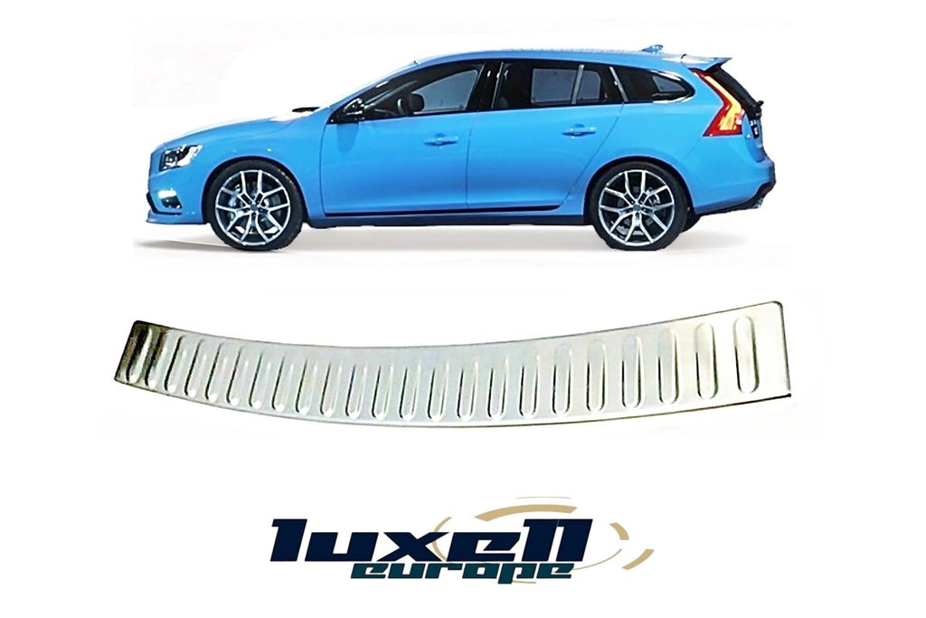 Chrome Rear Bumper Protector Stainless Steel For VOLVO V60 2014-2018 - Luxell Europe