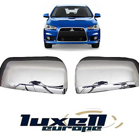 Chrome Side View Wing Mirror Cover Cap Set for Mitsubishi Lancer 2007-2017 - Luxell Europe