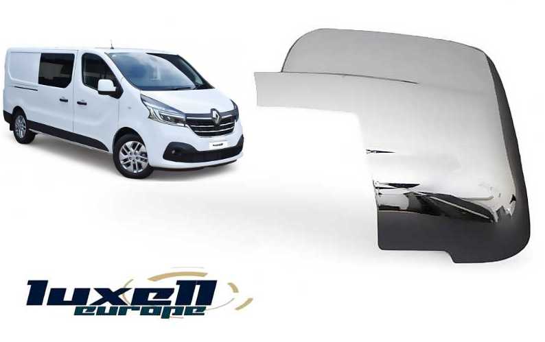 Chrome Wing Mirror Cover Caps 2Pcs ABS for VIVARO TRAFIC TALENTO Stylish Upgrade - Luxell Europe