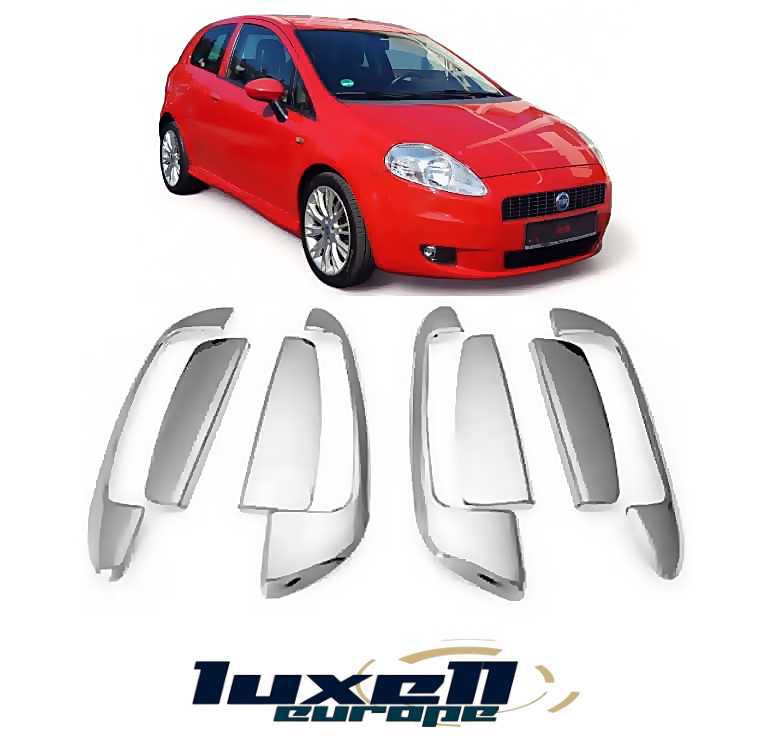 Enhance Your Fiat Grande Punto 2005-2012 (4 Doors) with Chrome Door Handle Cover Set - Luxell Europe