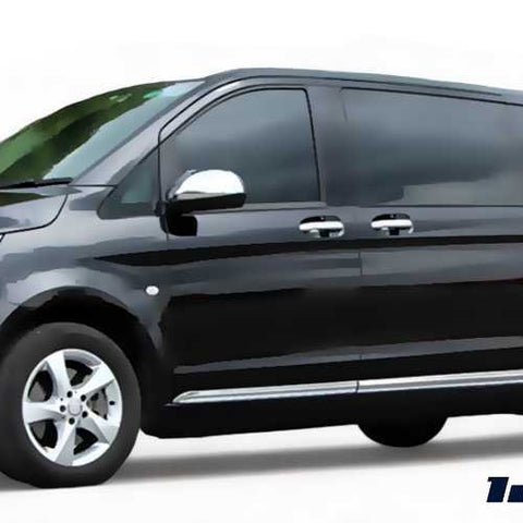 Enhance Your Mercedes Vito W447 2014-2021 Chrome Exterior Door Handle Cover Set - Stylish Upgrade (3-Door, 6 Pcs) - Luxell Europe