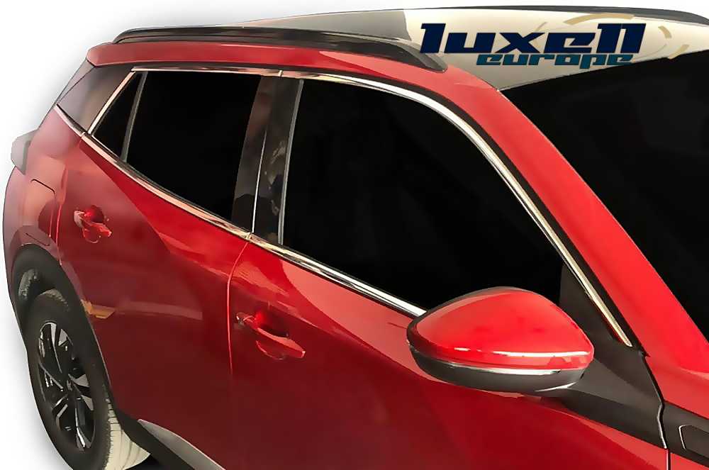 Enhance Your Peugeot 2008 Chrome Window Trim Frame Set - Stylish Upgrade - Luxell Europe