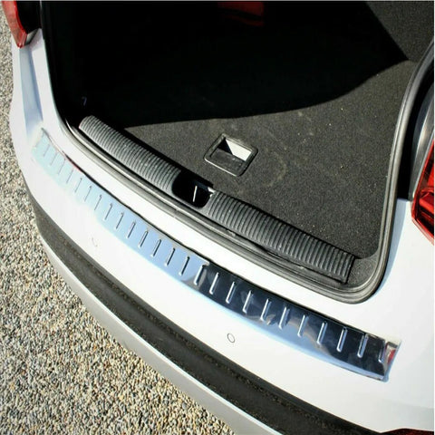 Fits Audi Q2 2016-2022 Chrome Rear Bumper Protector Scratch Guard - Luxell Europe