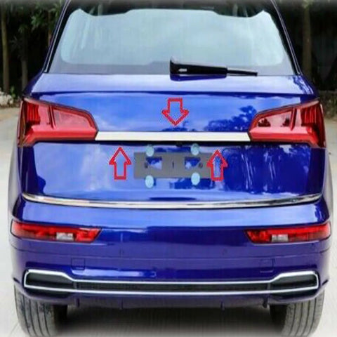 Fits Audi Q5 2017-2021 Chrome Tailgate Boot Lid Trim Strip Streamer 1 Pcs - Luxell Europe