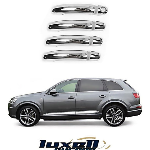 Fits Audi Q7 4L 2006-2011 Chrome Sensor System Door Handle Cover Sensor System 8 Pcs 4 Door (LHD)