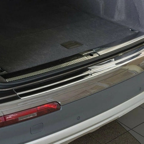 Fits Audi Q7 4M 2015-2018 Chrome Rear Bumper Protector Scratch Guard - Luxell Europe