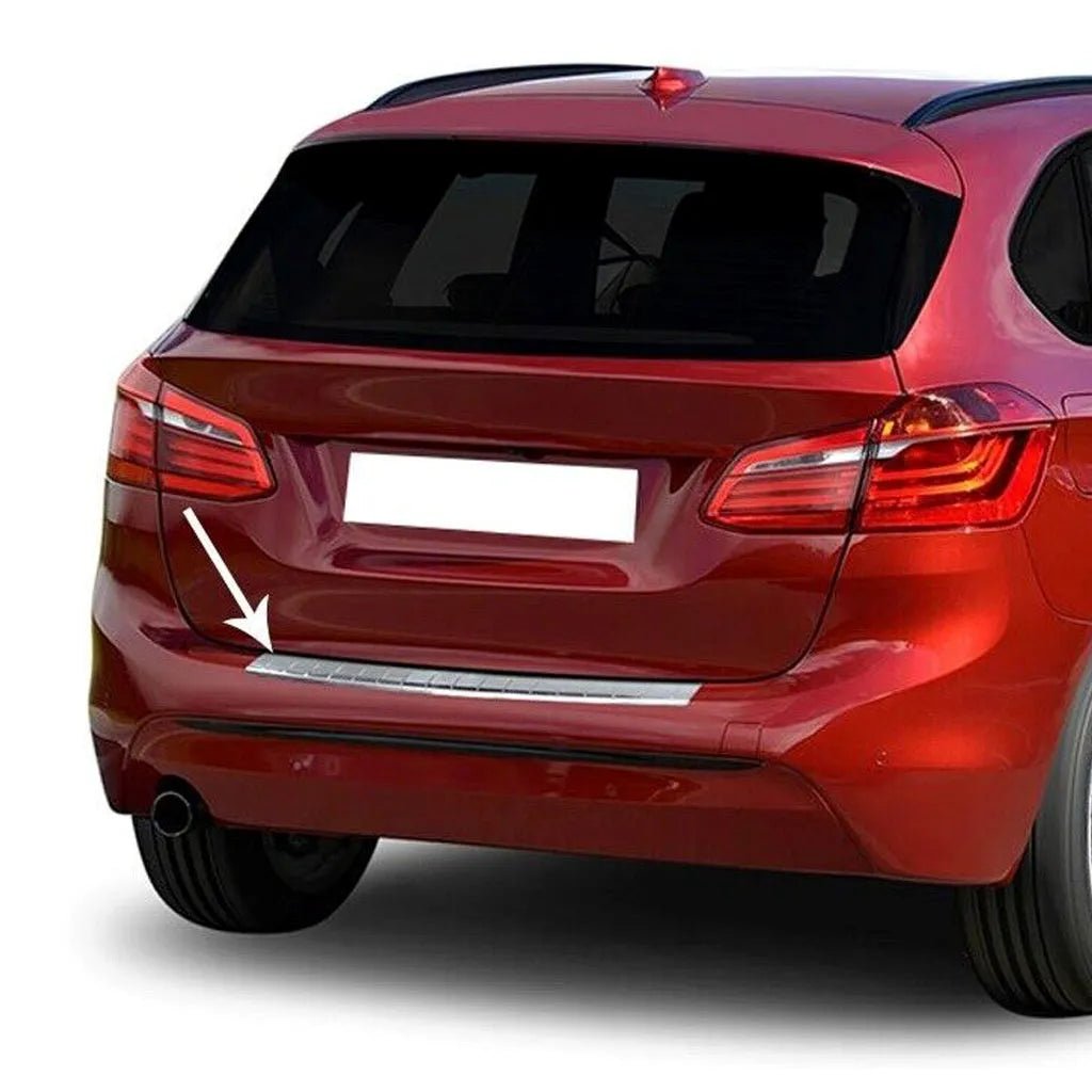 Fits BMW 2 Series Active Tourer F45 2014-2020 Chrome Rear Bumper Protector Scratch Guard - Luxell Europe
