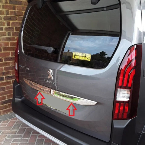 Fits Citroen Berlingo / Peugeot Rifter / Vauxhall Combo Chrome Tailgate Boot Lid Trim Strip Streamer 1 Pcs - Luxell Europe
