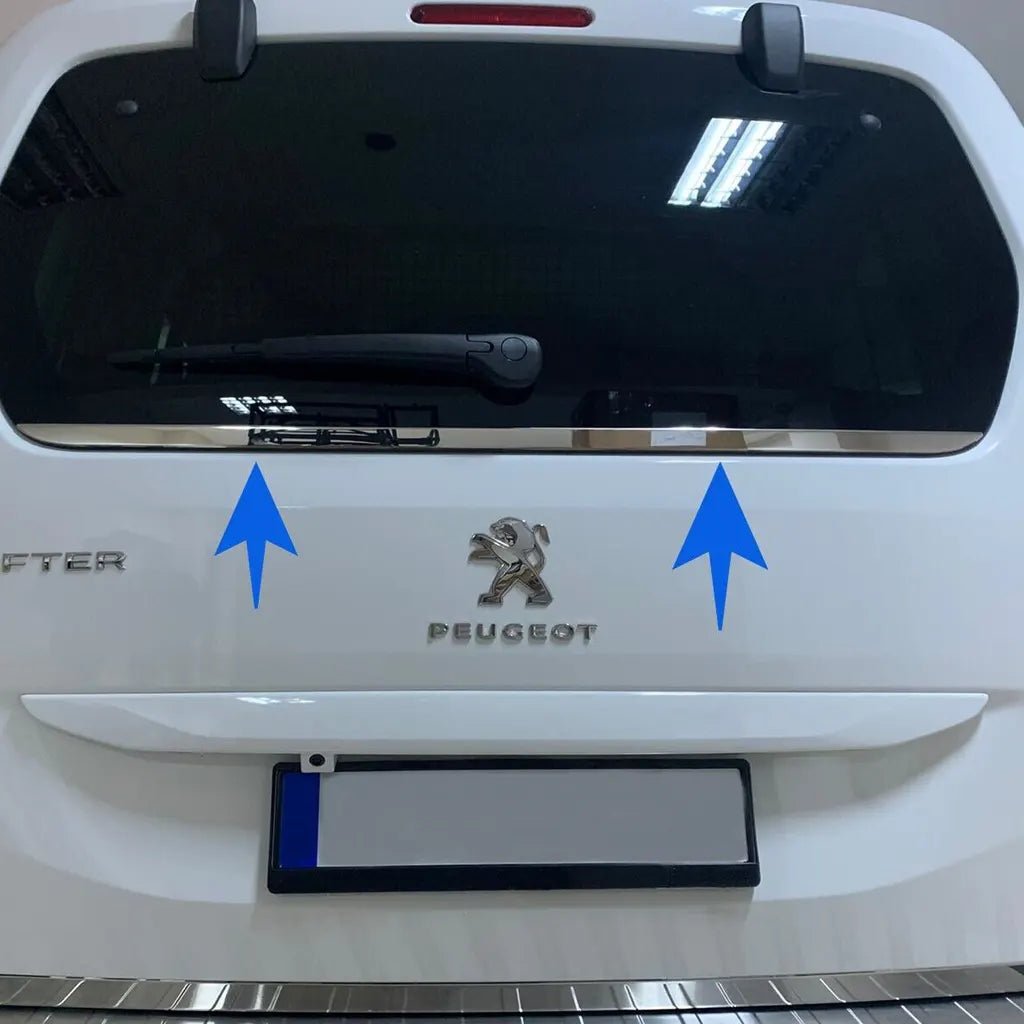 Citroen Berlingo / Peugeot Rifter / Vauxhall Combo Chrome Tailgate Window Trim Strip Streamer 1 Pcs
