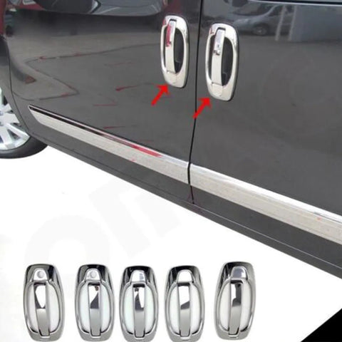 Fits Citroen Nemo Fiat Doblo Vauxhall Combo Chrome Exterior Door Handle Cover 10 Pcs 5 DOOR