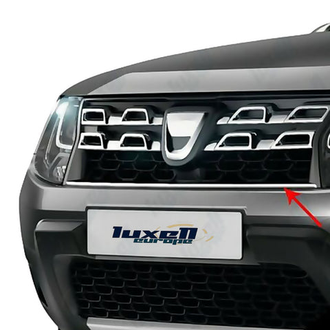 Fits Dacia Duster 2010-2014 Chrome Front Grille Trim Streamer 1 Pcs - Luxell Europe