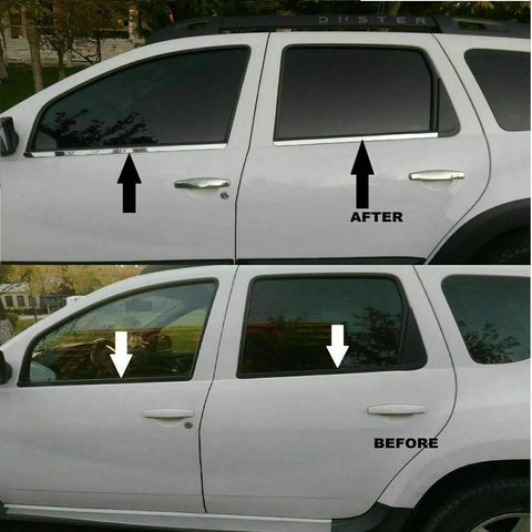 Fits Dacia Duster 2010-2017 Window Frame Sill Trim Strips Streamer 4 Pcs