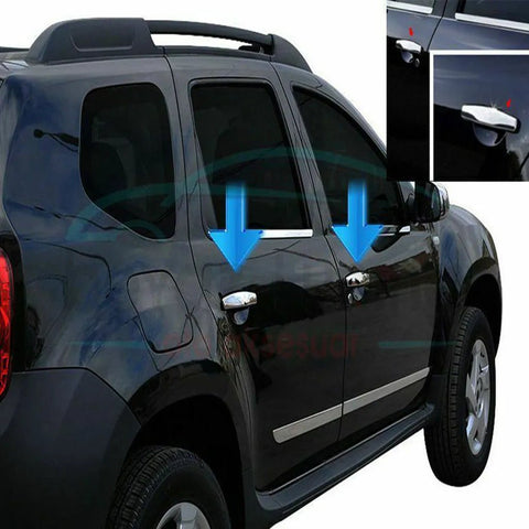 Fits Dacia Duster Sandero and Stepway Chrome Exterior Door Handle Cover 4 Pcs 4 DOOR