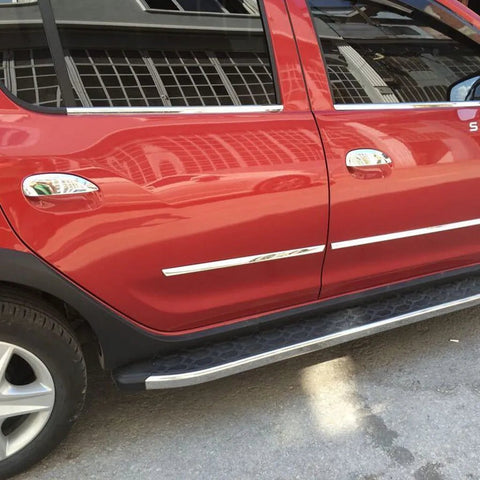 Fits Dacia Logan / Sandero Stepway / Duster Chrome Exterior Door Handle Cover 4 Pcs 4 DOOR