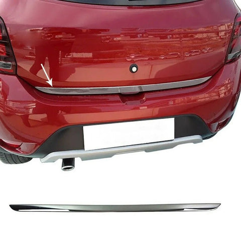 Fits Dacia Sandero Stepway 2013-2018 Chrome Tailgate Boot Lid Trim Strip Streamer 1 Pcs - Luxell Europe