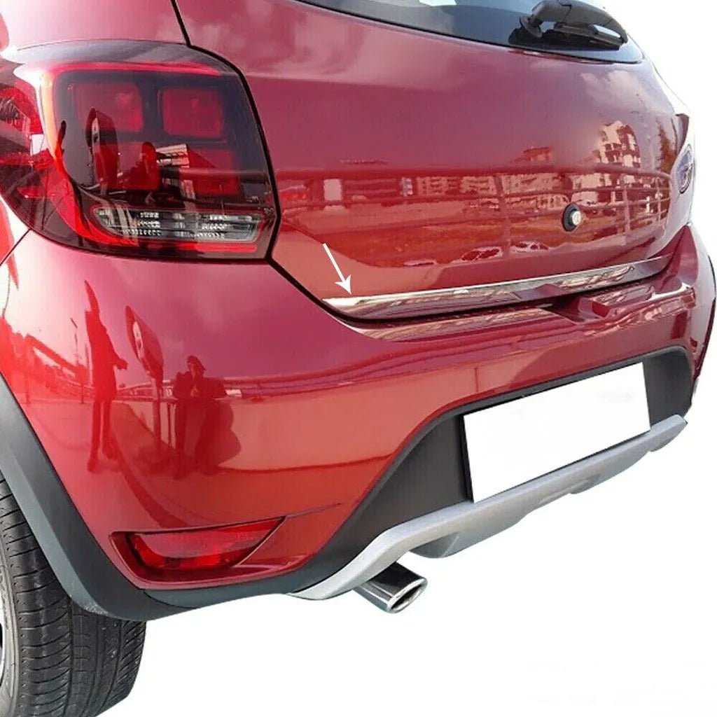 Fits Dacia Sandero Stepway 2013-2018 Chrome Tailgate Boot Lid Trim Strip Streamer 1 Pcs - Luxell Europe