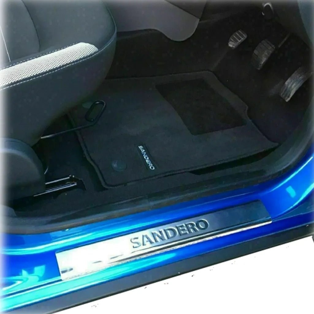 Fits Dacia Sandero Stepway 2013-2021 Chrome Door Sill Scratch Protector Trim 4 Pcs - Luxell Europe