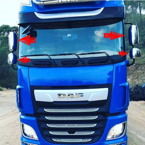 Fits DAF XF95 XF105 Chrome Side View Wing Mirror Trim Cover 4 Pcs