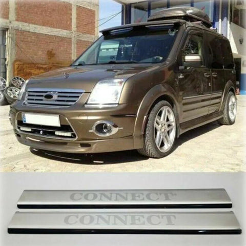 Fits Ford Tourneo Connect 2002-2013 Chrome Door Sill Scratch Protector Trim 2 Pcs