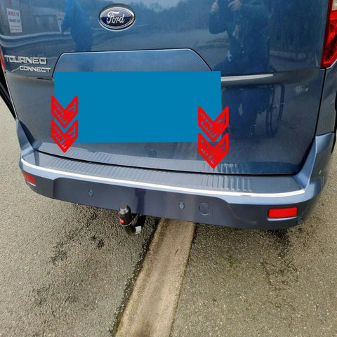 Fits Ford Tourneo Connect 2014-2021 Chrome Rear Bumper Protector Scratch Guard - Luxell Europe