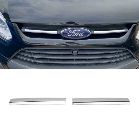 Fits Ford Transit Custom Tourneo 2012-2017 Chrome Front Grille Trim Streamer 2 Pcs - Luxell Europe