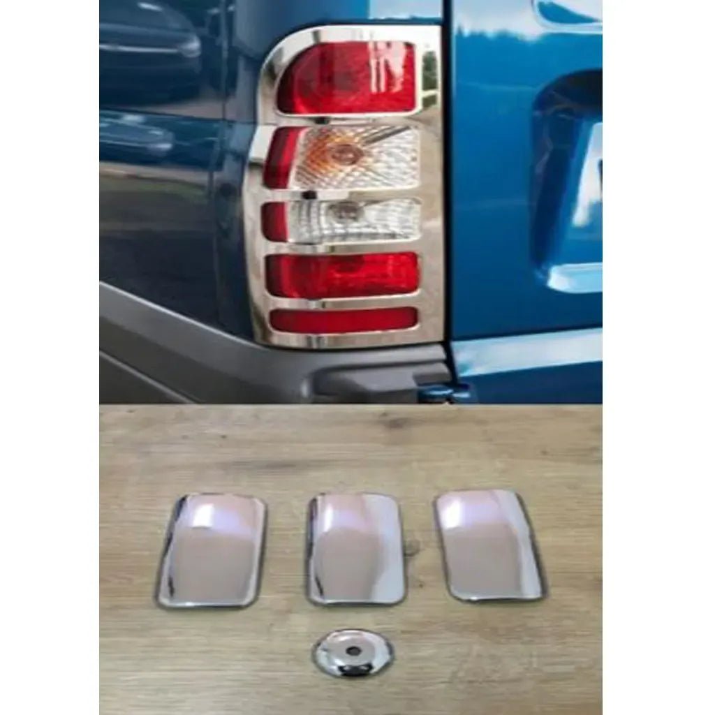Fits Ford Transit MK6 MK7 2000-2013 Chrome Brake Lamp Tail Light Trim & Door Handle Covers (3 Door) SET - Luxell Europe