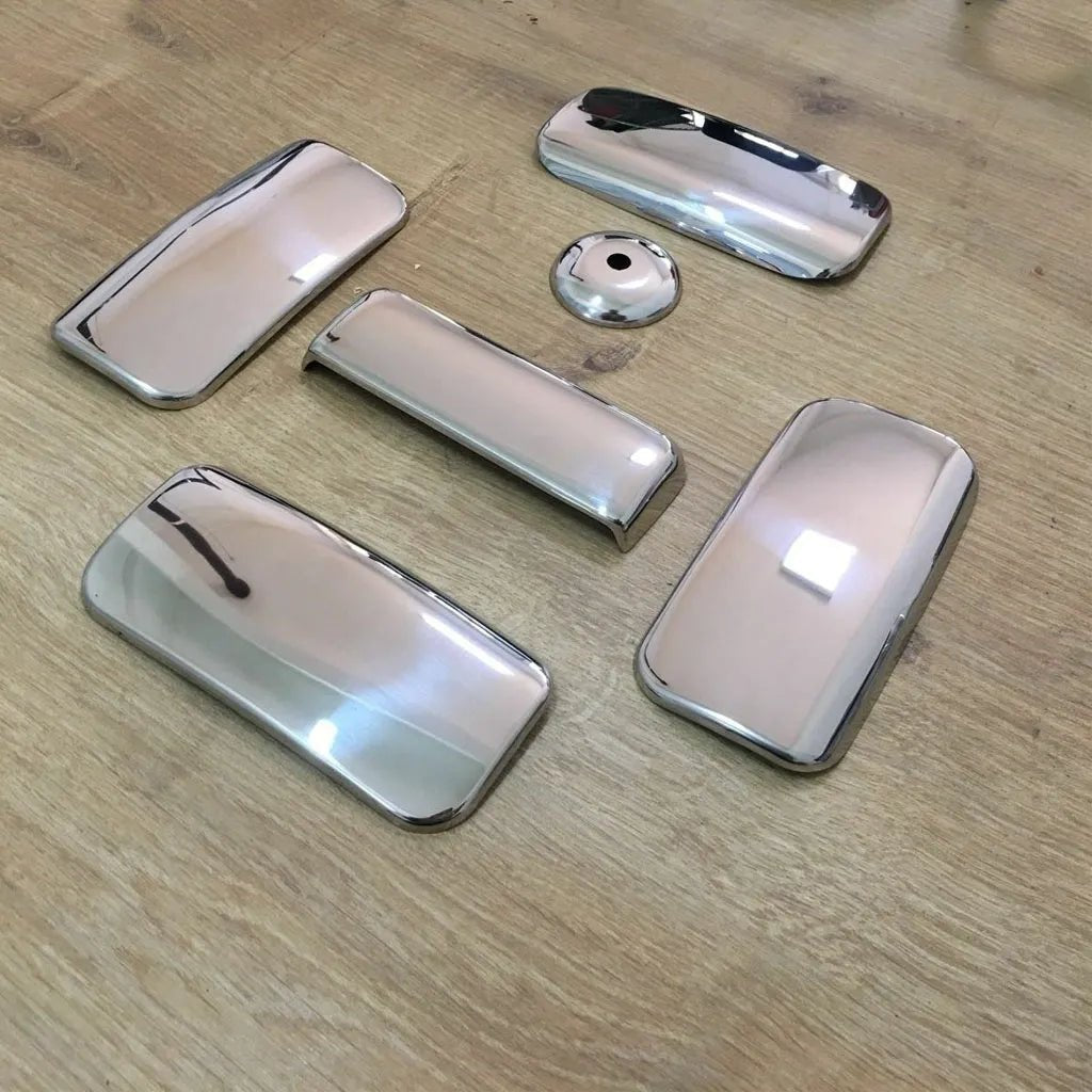 Fits Ford Transit MK6 MK7 2000-2013 Chrome Exterior Door Handle Cover Set 6 Pcs (5 DOOR) - Luxell Europe