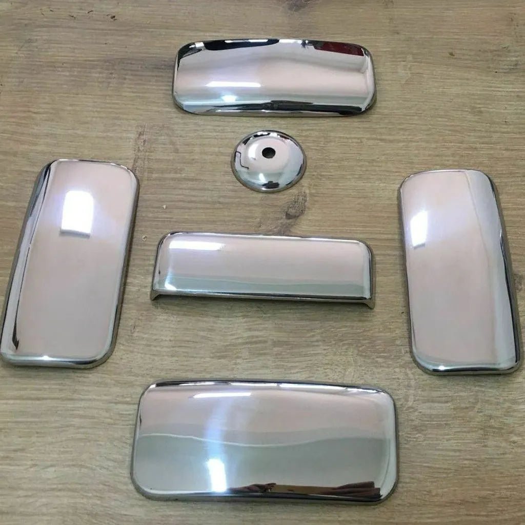 Fits Ford Transit MK6 MK7 2000-2013 Chrome Exterior Door Handle Cover Set 6 Pcs (5 DOOR) - Luxell Europe