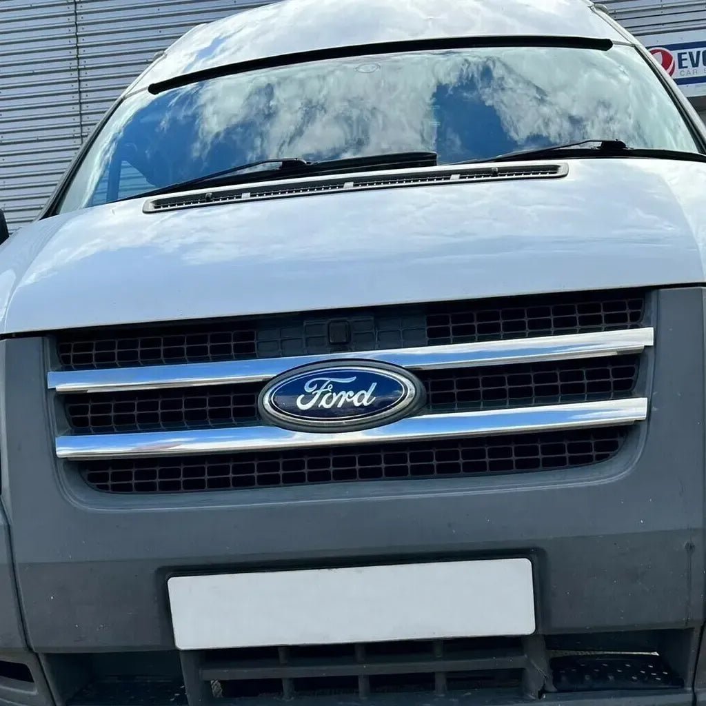 Fits Ford Transit MK7 2006-2013 Chrome Bonnet Hood Ventilation Trim & Front Grille Strips SET - Luxell Europe