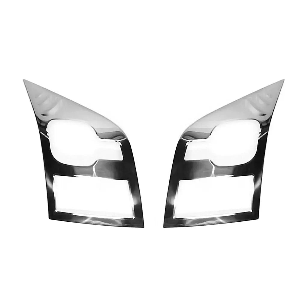 Fits Ford Transit MK7 2006-2013 Chrome Front Bumper Head Lamp Light Surround Trim 2 Pcs - Luxell Europe