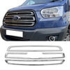 Fits Ford Transit MK8 2014-2018 Chrome Front Grille Trim Streamer 3 Pcs - Luxell Europe
